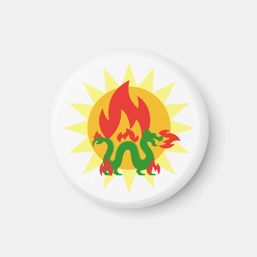 Flaming Dragon Magneet (Voorkant)