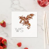 Flaming Dragon Monogram Servet (Insitu)