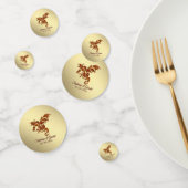 Flaming Dragon op Gold Personal Confetti (Groep)