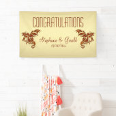 Flaming Dragon op Gold Personal Spandoek (Insitu)