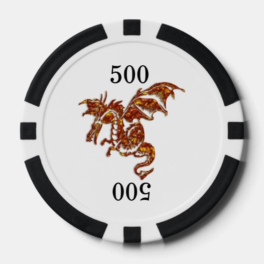 Flaming Dragon Pokerchips (Voorkant)