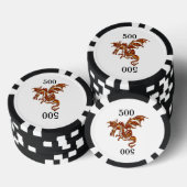 Flaming Dragon Pokerchips (Opstapeling)