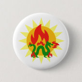 Flaming Dragon Ronde Button 5,7 Cm (Voorkant)