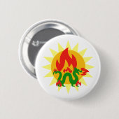 Flaming Dragon Ronde Button 5,7 Cm (Voorkant /achterkant)