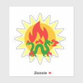 Flaming Dragon Sticker (Vel)