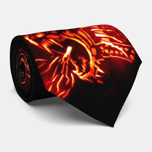 Flaming Dragon Stropdas (Opgerold)