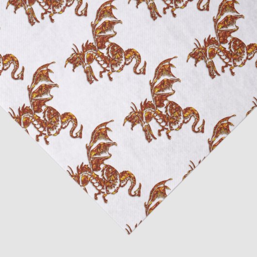 Flaming Dragon Tissuepapier (Detail)