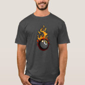Flaming Eight Ball Billiards T-Shirt (Voorkant)
