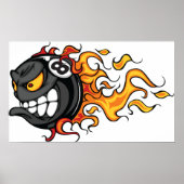 Flaming Eight Ball Poster (Voorkant)