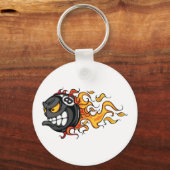 Flaming Eight Ball Sleutelhanger (Voorkant)