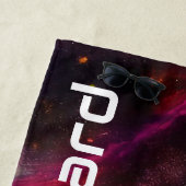 Flaming Electric Guitar Strandlaken (In situ)