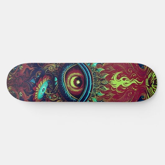 Flaming Eye Persoonlijk Skateboard (Horizontaal)