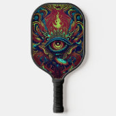 Flaming Eye Spirituele Pickleball Paddle (Voorkant)
