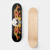 Flaming Fanged Skull Schaats Skateboard (Voorkant)