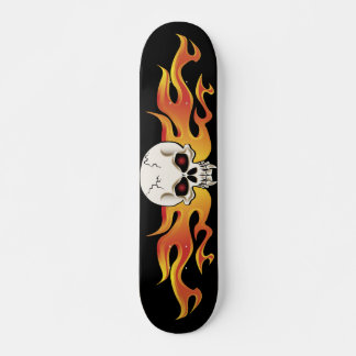 Flaming Fanged Skull Schaats Skateboard