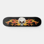 Flaming Fanged Skull Skateboard (Horizontaal)