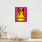Flaming Feminist Pussy Power Women's Rights 15 Poster (Keuken)