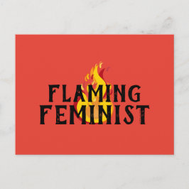 Flaming Feminist RBG Feminisme Flames 20 Base Desi Briefkaart