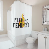 Flaming Feminist RBG Feminisme Flames 20 Douchegordijn (In situ)