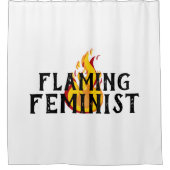Flaming Feminist RBG Feminisme Flames 20 Douchegordijn (Voorkant)