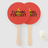 Flaming Feminist RBG Feminisme Flames 20 Handwaaier (Voorkant en achterkant)