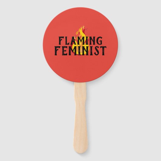 Flaming Feminist RBG Feminisme Flames 20 Handwaaier (Voorkant)