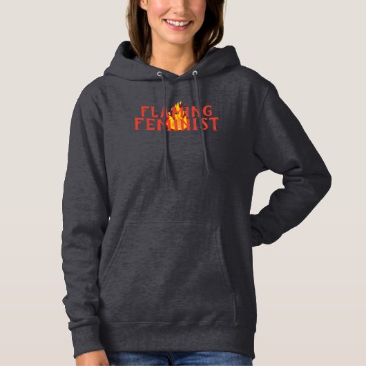 Flaming Feminist RBG Feminisme Flames 20 Hoodie (Voorkant)