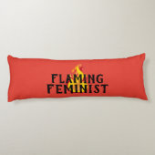 Flaming Feminist RBG Feminisme Flames 20 Lichaamskussen (Achterkant)