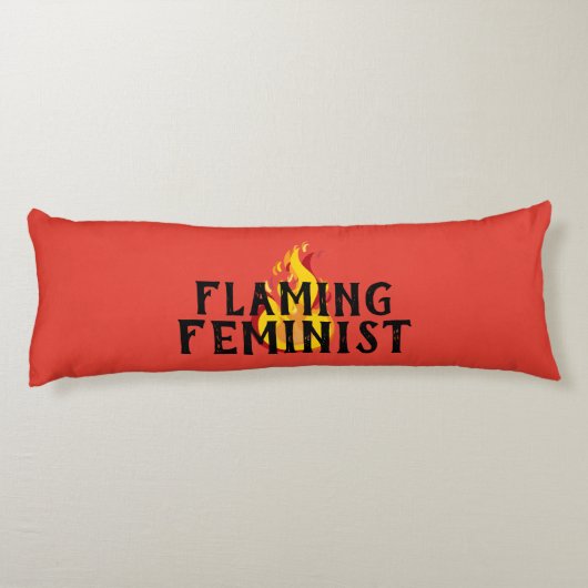 Flaming Feminist RBG Feminisme Flames 20 Lichaamskussen (Achterkant)