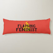 Flaming Feminist RBG Feminisme Flames 20 Lichaamskussen (Voorkant)