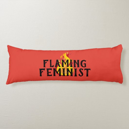 Flaming Feminist RBG Feminisme Flames 20 Lichaamskussen (Voorkant)