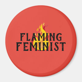 Flaming Feminist RBG Feminisme Flames 20 Magneet