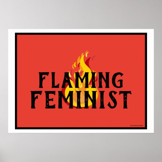 Flaming Feminist RBG Feminisme Flames 20 Poster (Voorkant)