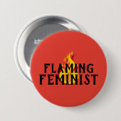 Flaming Feminist RBG Feminisme Flames 20 Ronde Button 7,6 Cm (Voorkant /achterkant)