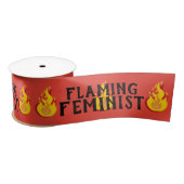 Flaming Feminist RBG Feminisme Flames 20 Satijnen Lint (Spoel)