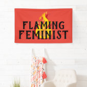 Flaming Feminist RBG Feminisme Flames 20 Spandoek (Insitu)