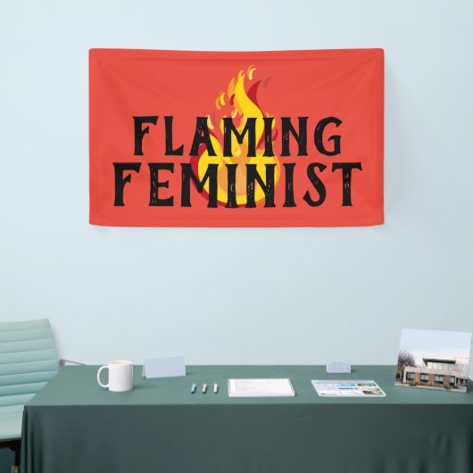 Flaming Feminist RBG Feminisme Flames 20 Spandoek (Beurs)