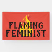 Flaming Feminist RBG Feminisme Flames 20 Spandoek (Horizontaal)