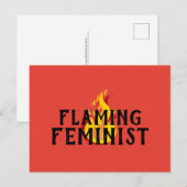 Flaming Feminist RBG Feminisme Flames 20 WM Briefkaart (Voorkant / Achterkant)
