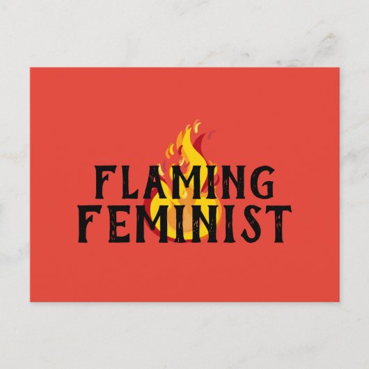 Flaming Feminist RBG Feminisme Flames 20 WM Briefkaart (Voorkant)