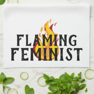 Flaming Feminist RBG Ginsburg Feminisme Flames 20 Theedoek