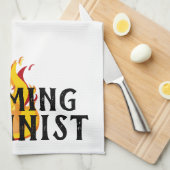 Flaming Feminist RBG Ginsburg Feminisme Flames 20 Theedoek (Quarter Fold)