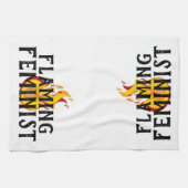 Flaming Feminist RBG Ginsburg Feminisme Flames 20 Theedoek (Horizontaal)