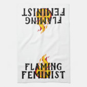Flaming Feminist RBG Ginsburg Feminisme Flames 20 Theedoek (Verticaal)