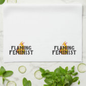 Flaming Feminist RBG Ginsburg Feminisme Flames 20 Theedoek (Gevouwen)