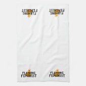 Flaming Feminist RBG Ginsburg Feminisme Flames 20 Theedoek (Verticaal)