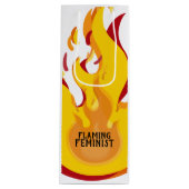 Flaming Feminist RBG Ginsburg Feminisme Flames 20 Wijn Cadeautas (Voorkant)