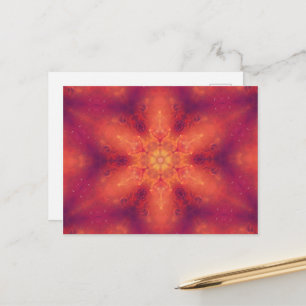 Flaming Fiery Phoenix Burning Snowflake Briefkaart