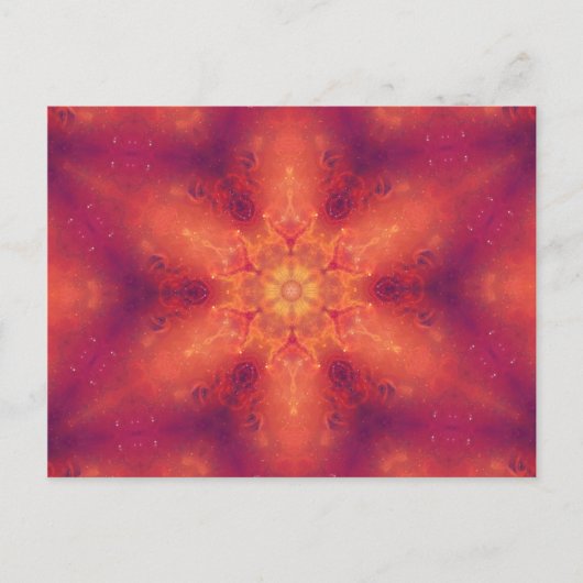 Flaming Fiery Phoenix Burning Snowflake Briefkaart (Voorkant)