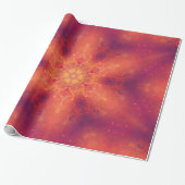 Flaming Fiery Phoenix Burning Snowflake Cadeaupapier (Uitgerold)